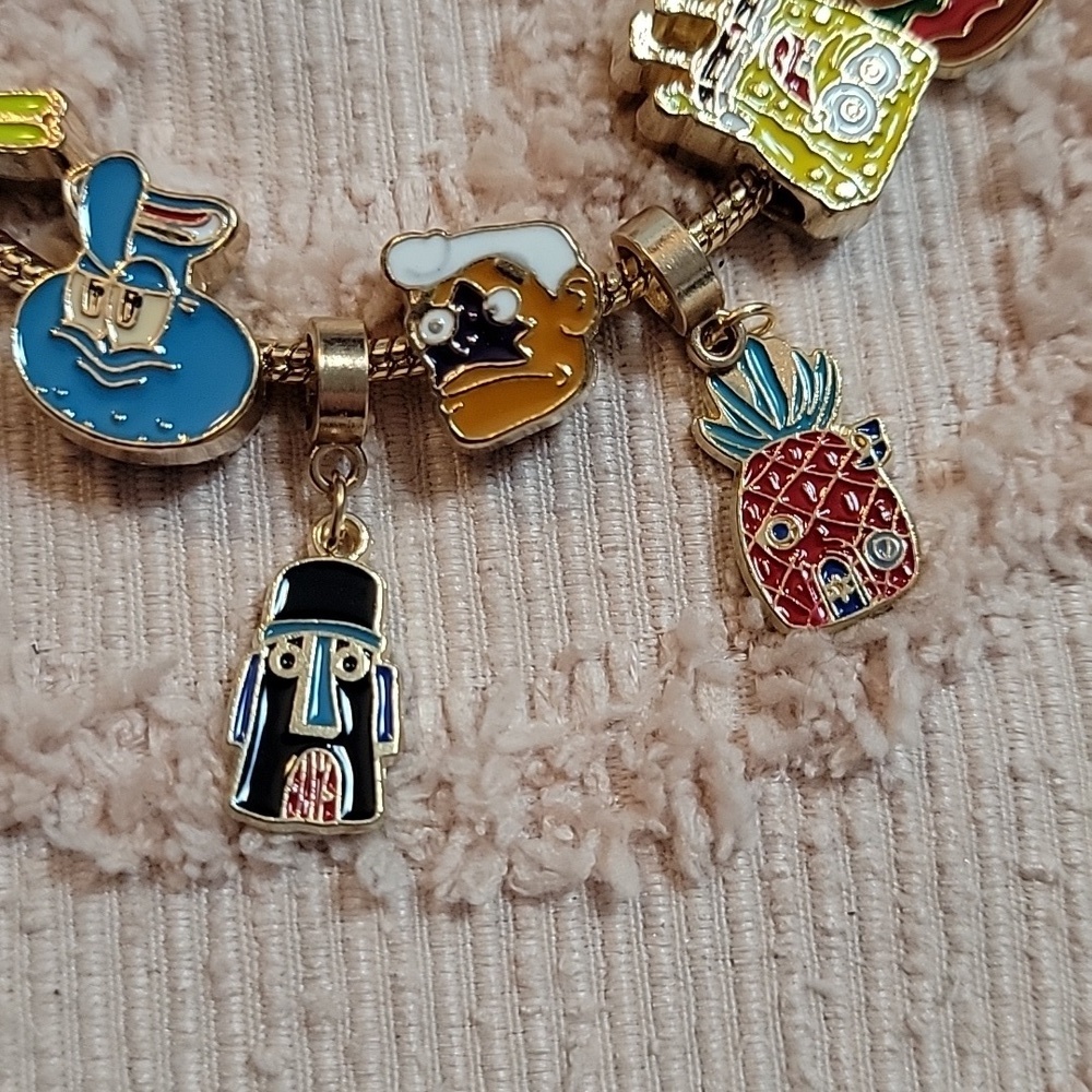 SpongeBob SquarePants Charm Bracelet, OS. NWOT. - Picture 3 of 6